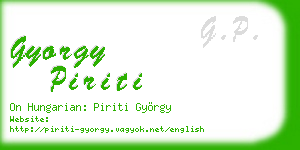 gyorgy piriti business card